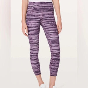 Lululemon Wunder Under High Rise 7/8 Tight Shadowed Smoked Mulberry Size 4